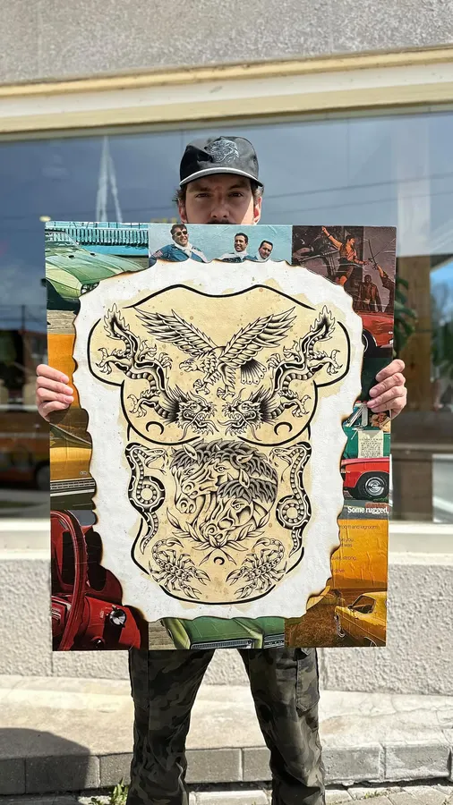 Christophe presents a large traditional illustration.